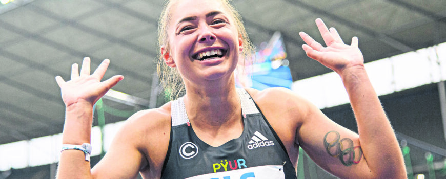 Siegerin Gina LUECKENKEMPER (Lückenkemper) SCC Berlin/ 1.Platz). Finale 100m der Frauen am 25.06.2022 Deutsche Leichtath