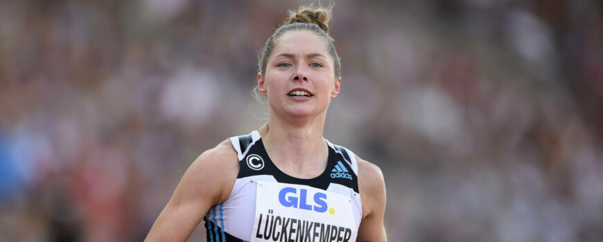 Siegerin Gina LUECKENKEMPER (Lückenkemper)(SCC Berlin) Aktion, 100m Finale der Frauen, am 08.07.2023 Deutsche Leichtathl